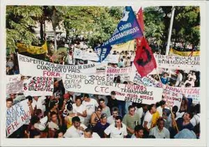 Ato em defesa dos trabalhadores fev/2000