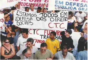 Ato em defesa dos trabalhadores fev/2000 foto: Ivaldo Bezerra/ Lúmen