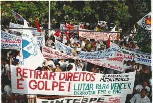Ato dos Servidores Públicos Federais Av. Cde. Boa Vista /18.05.2000 Foto: Ivaldo Bezerra/ Lúmen