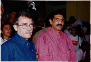 Eleições 2000 – Lançamento da  candidatura de João Paulo(PT) á prefeitura do Recife e vice Luciano Siqueira(PCdoB), primeiro plano. - Assembléia Legislativa – Jun/2000(Foto: Alexandre Albuquerque/Lumen)