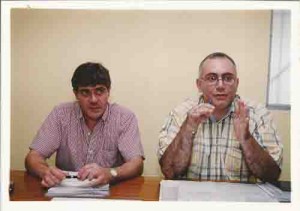 Reunião ref. horas extras c/ Diretores do SEEC/ PE e diretores do Banco Bilbao Vizcayza. Diretores do banco. março/ 2000. Ivaldo Bezerra