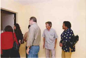 Inauguração do Centro de Formação dos Bancários
de perfil: Jorge Perez(pres. CUT/PE e dir. do Sindicato) e de frente: Marlos Guedes(Pres. SEEC/PE) –  mar/2000 (Foto: Bezerra/Lumen)
