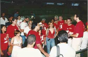 Vitória da chapa 1 nas eleições sindicais 2000 26.10.2000 foto: Beto Oliveira
