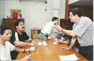 Eleição da Comissão eleitoral vitória da ch 3 - sindicato julho/00 foto: Ivaldo Bezerra/ Lumen