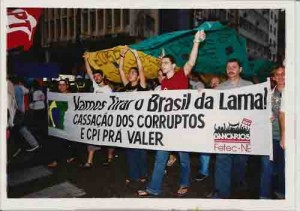 Passeata contra a corrupção. Ruas do Recife – 23/05/2001