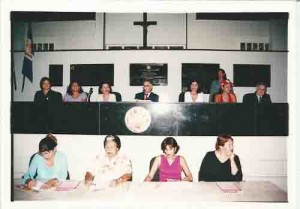 Dia da Mulher – Sessão na Câmara em homenagem à mulher: Luciana Azevedo (Sec. adj. planejamento), Suzi Rodrigues, Dilson Peixoto, Andreia Britto (Coordenad. Mulher) e Fernando Ferro. Foto: Beto Oliveira / Lumen 08/03/2001