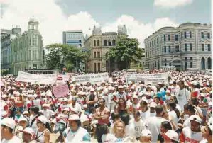 Orçamento participativo Mirim – Prefeitura do Recife – Ato no Marco Zero – 10.10.2001 foto: Beto Oliveira/ Lumen