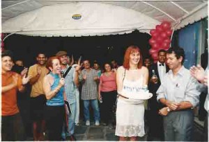 Comemoração 70 anos do Sindicato. Miguel – o outro aniversariante, sopra velinhas. dia 26 de outubro 2001 foto: Beto Oliveira/ Lumen