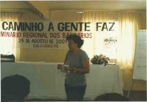 Formação Seminário regional dos Bancários Salgueiro – PE bancária Dia: 25 de agosto de 2001 foto: Almir Torres