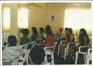 Formação Seminário regional dos Bancários Salgueiro - PE de pé: presidente do sindicato Miguel Correia Dia: 25 de agosto de 2001 foto: Almir Torres