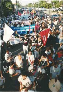 Ato em Defesa das Águas Recife- PE data: 19.10.2001 foto: Beto Oliveira/ Lumen