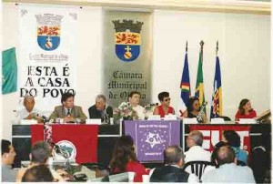 Ato Público pelo julgamento dos mandantes e assassinos de Margarida Alves – Líder Sindical local: Câmara Municipal de Olinda (01/06/2001) foto: Ivaldo Bezerra