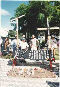 Caso Margarida Alves (líder Camponesa) protestos no dia do julgamento pelo seu assassinato, sindicalistas e trabalhadores unidos contra impunidade. Local: Campina Grande – PB dia: 11/06/2001