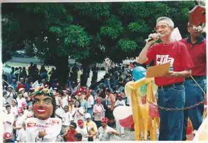 8º Grito dos excluídos – Soberania não se Negocia. Ex-padre, Reginaldo Veloso, fala aos participantes data: 07/09/2002 Foto: Beto Oliveira/Lumen