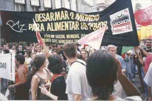 Fórum Social Mundial 2002 Sindicato dos bancários de Pernambuco  Sulamita Esteliam - foto