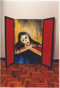 Artista bancário – Quadro de Benilde Lustosa – CEF – artista plástica foto: Alexandre Albuquerque/ Lumen fevereiro de 2002