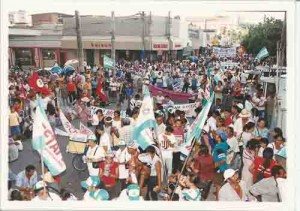 Passeata Dia Internacional da Mulher – 8 de março 2002. Foto: Alexandre Albuquerque/ Lumen