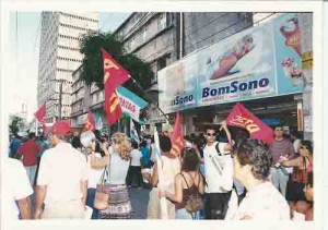 Passeata Dia Internacional da Mulher – 8 de março 2002. Foto: Alexandre Albuquerque/ Lumen