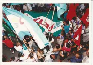 Passeata Dia Internacional da Mulher – 8 de março 2002. Foto: Alexandre Albuquerque/ Lumen