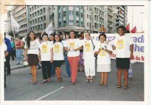 Passeata Dia Internacional da Mulher – 8 de março 2002. Foto: Alexandre Albuquerque/ Lumen