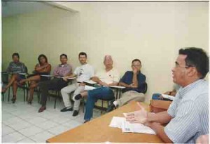 Debate sobre situação da CEF – Sede do sindicato com Carlos Borges – presidente da Federação Nac. Dos Empregados da CAIXA. Ivaldo Bezerra/ Lumen 23.01.2002