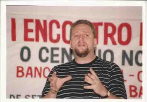 1º encontro de Bancos Públicos – Alciney Rodrigues (DIEESE-SP/ linha bancários) 21.09.2002 foto: Beto Oliveira/ Lumen