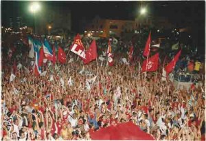 Eleições 2002 – Lula no Recife passeata dos 200 mil – 2º turno data: 15.10.2002 foto: Ivaldo Bezerra/ Lumen