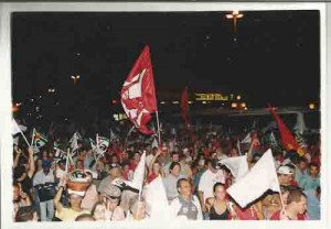 Eleições 2002 – Lula no Recife passeata dos 200 mil – 2º turno data: 15.10.2002 foto: Ivaldo Bezerra/ Lumen