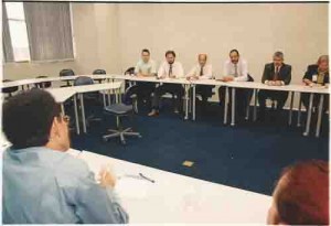 Encontro da diretoria so Sindicato com o presidente do BB, Cássio Casseb, no auditório da agência Centro, 13/03/2003 Ivaldo Bezerra /Lumen