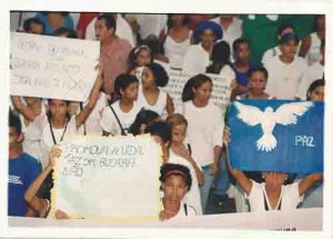 Ato contra a guerra no Iraque 4 de abril de 2003 Ivaldo Bezerra/ Lumen