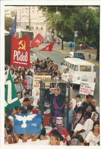 Ato contra a guerra no Iraque 4 de abril de 2003 Ivaldo Bezerra/ Lumen