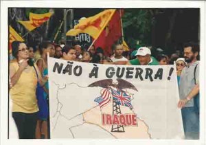 Ato contra a guerra no Iraque 4 de abril de 2003 Ivaldo Bezerra/ Lumen