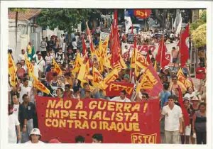 Ato contra a guerra no Iraque 4 de abril de 2003 Ivaldo Bezerra/ Lumen