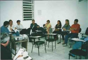 Campanha salarial /2004 reunião GT Saúde em 16/08/2004 E/D: marlos guedes (pres.), Plínio Pavão, Jaqueline (dir. Sindicato), Alfredo Sobral, luciano Roberto, Emerenciana (dir.), Onércia (delegada sindical), Maria das Graças (dir.), José Luiz e Varella (CNB). Alexandre Gomes/ Teclab.