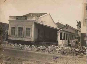 Sede do Sindicato dos Bancários de Pernambuco(Início das obras de alargamento da Avenida Conde da Boa Vista) – Abril/1954