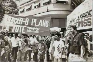 Ato Público, protesto Contra 500 demissões no banorte – maio/90 Abaixo Plano Collor
