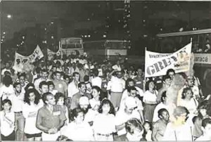 Passeata contra as 3000 demissões e fechamento das 98 ag. do Bandepe