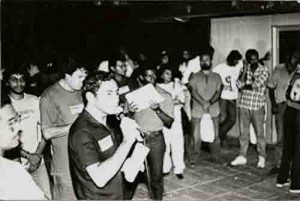 Ato contra as 3000 demissões e o fechamento das 98 ag do Bandepe – Out/91