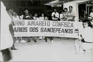 Ato contra os 3 meses da intervenção no Bandepe, fechamento das 98 ag.