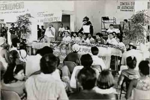 Ato contra o fechamento de agências e demissões do bandepe 1991