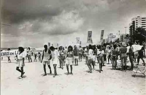 Campanha salarial Passeata na Praia 09/91