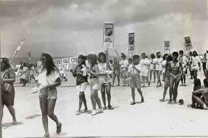 Campanha salarial Passeata na Praia 09/91