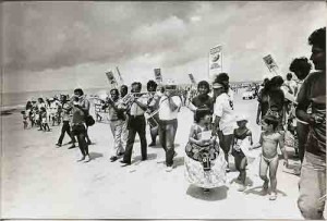 Campanha salarial Passeata na Praia 09/91
