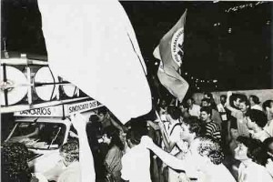 Passeata Contra o fechamento das Agências do Bandepe out. 91