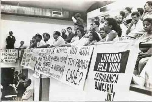 Passeata Contra o fechamento das Agências do Bandepe out. 91