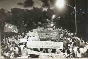 Passeata Contra o fechamento das Agências do Bandepe out. 91