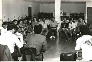 Ato público exigindo o julgamento dos demitidos do Bandepe – 16/06/92 imagem fotos campanha contra as demissões