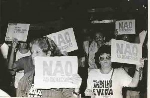 Plano Collor passeata e ato Público