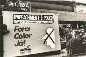 Ato público na CEF pelo Impeachment agosto/92 imagem fotos