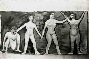 Bancárias pintando o 8 – 08 de março/ 93 imagem fotos: Ivaldo Bezerra